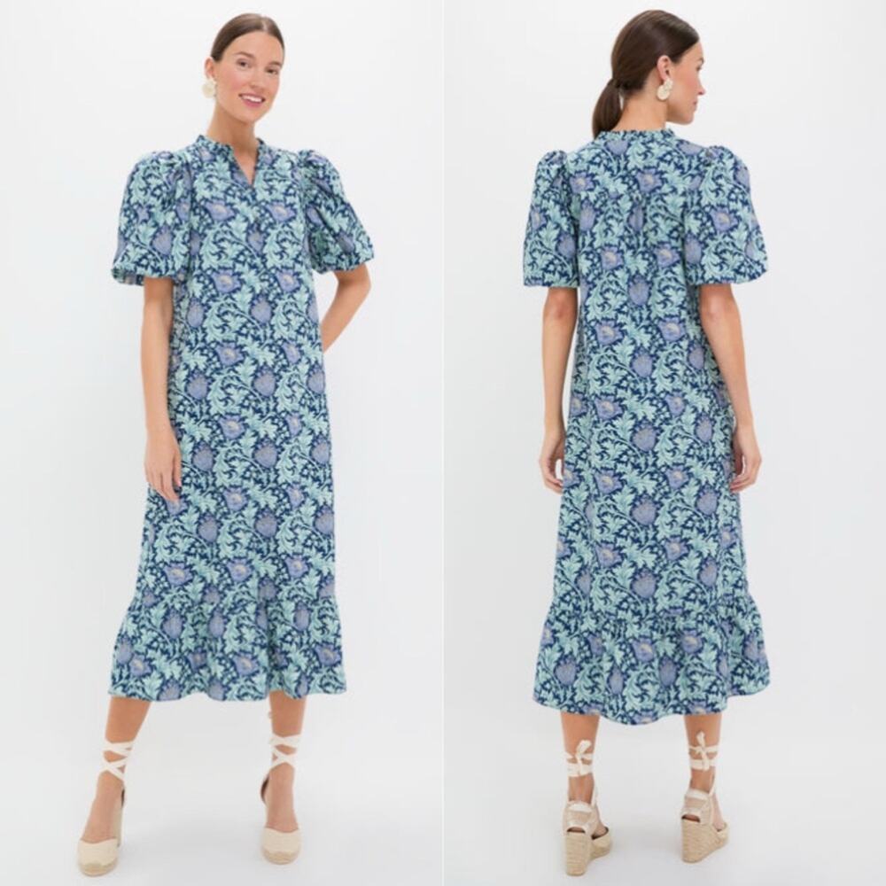 Hyacinth House Leafy Floral Mimi Midi Dress